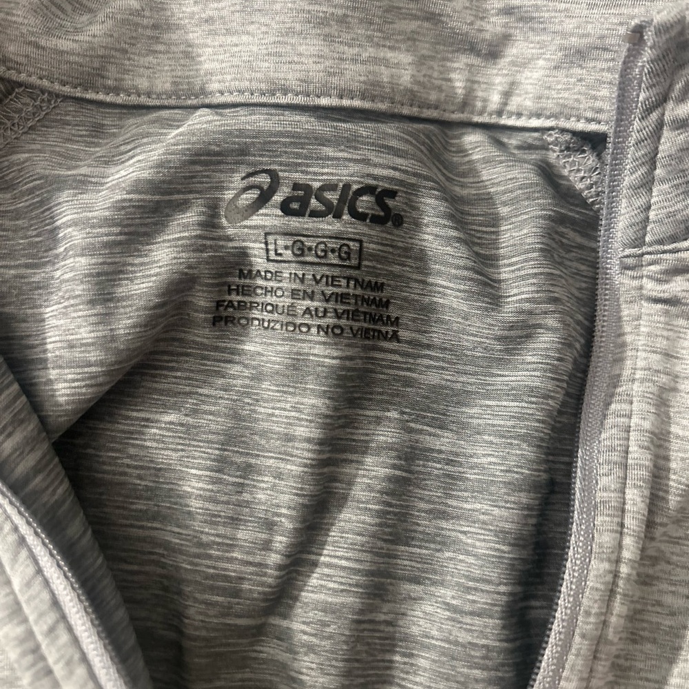 ASICS Light Gray Heather Athletic Jacket - Picture 2 of 3